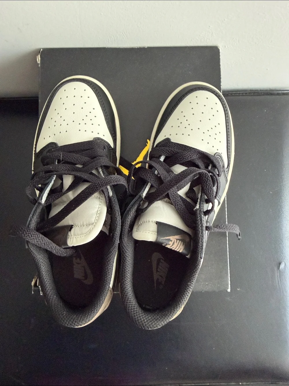 Kids Black and White Low Top Sneakers by (unbranded)